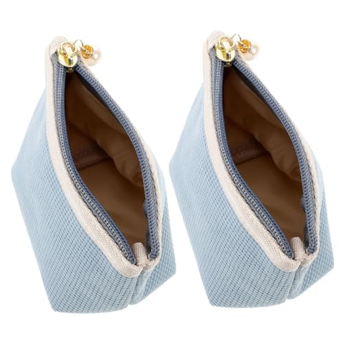 minkissy 2stücke Mini Kosmetiktasche Für Frauen Tragbare Make-up-Tasche Kleine Reisetasche Für Lippenstifte Und Kosmetik Wasserabweisend Für Reisen Und Alltag von minkissy