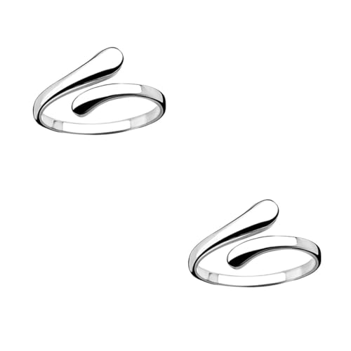 minkissy 2 Stück Damenringe Für Offene Manschettenringe Schmuckringe Damenringe Öffnungsringe Mädchenringe Mädchenschmuck Offene Ringe Ringe Mädchenschmuck Ringschmuck von minkissy