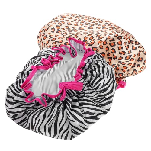 minkissy Innovative Doppellagige Duschhaube Für Haare Tragbar Atmungsaktiv Für Damen 2er-pack von minkissy