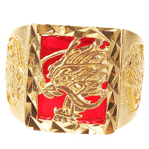 minkissy 2 Stück Drachenring für Herren Verstellbarer Offener Ring Kupfer im Chinesischen Eleganter Schmuck für Parties Dating Modischer Finger Schmuck für Unisex von minkissy