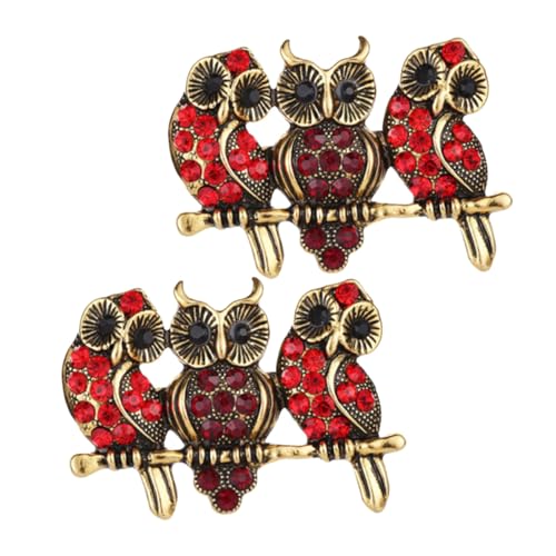 minkissy 2 Stück Eulenbrosche Eidechsenkleidung süße Emaille -Stifte Tonkrüge Ginkgo-Brosche fallender Becher Pins für Sambas Tonbecher Kuscheltier Eule Vintage-Modebrosche Legierung von minkissy