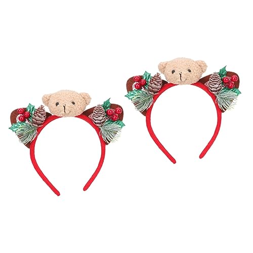 minkissy 2 Stück Farbe Katze Mädchen Beeren Kleid Requisite Stirnband Kopfzubehör Haare Damen Cremefarben Reifen Kopfschmuck Für B Blumenohren Festlicher Beerenbär Schönes von minkissy