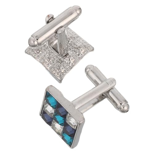 minkissy 2 Stück Farbige -zirkon Manschettenknöpfe Nieten Für Smokinghemden Manschettenknöpfe Mit Nieten Hemd Shirt Studs Für Männer Für Hochzeitsanzüge Legierung von minkissy