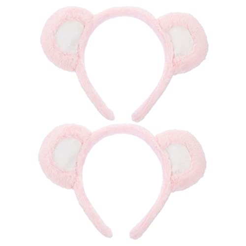 minkissy 2 Stück Fluffiges Bärenohren Haarreif Kuscheliges Stirnband für Party Kostüm Alltag Haarband Geschenk für Mädchen Frauen von minkissy