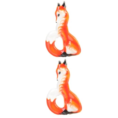 minkissy 2 Stück Fuchs Brosche Anstecknadel für Damen Cartoon Tier Brosche in Orange Modisches Kleidungszubehör für Pullover Schals Jacken Taschen Hochwertiges Legierungsmaterial für von minkissy