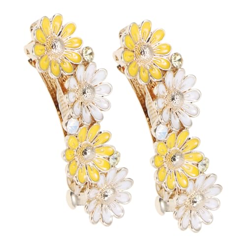 minkissy 2stücke Daisy Haarspangen Stylische -haarclips Für Blumen-dekoration Für Alltagsanlässe Und Hochzeiten Hochwertigem Gefertigt von minkissy