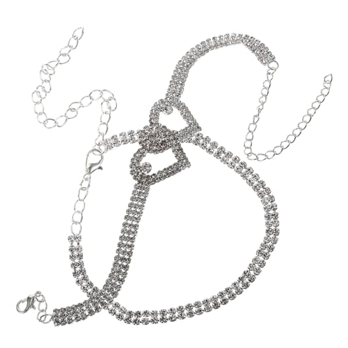 minkissy 2 Stück Herz Fußkettchen mit Strass für Frauen Boho Knöchel Armbänder Silber Romantisches Design für Sommer Perfektes Schmuckstück für Strand und Freizeitlooks minkissy 2 Stück Herz Fußkettchen mit Strass für Frauen Boho Knöchel Armbänder Silber Romantisches Design für Sommer Perfektes Schmuckstück für Strand und Freizeitlooks von minkissy