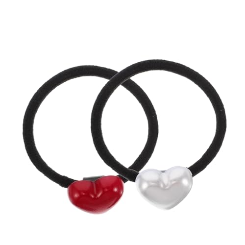 minkissy 2 Stück Hochelastisches Haargummi dicke Haarbänder Herz elastische Haarbänder Haarmanschetten für Pferdeschwänze Mädchen Haarzubehör Haargummibänder Gummiband Black minkissy 2 Stück Hochelastisches Haargummi dicke Haarbänder Herz elastische Haarbänder Haarmanschetten für Pferdeschwänze Mädchen Haarzubehör Haargummibänder Gummiband Black von minkissy
