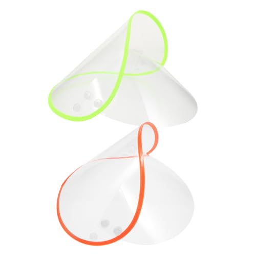 minkissy 2stücke Transparentes Hutvisier Abnehmbarer Regenponcho-hut Mit Klarsichtschirm Für Optimalen Wetterschutz Zubehör Für Regenjacken Orange Grün von minkissy