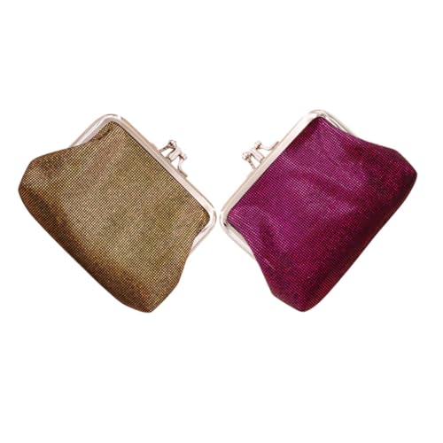 minkissy 2stücke Münzgeldbörse Für Damen Kleine Geldbörse Mit Münzhalter Kompakt Und Leicht Für Reisen Und Alltag Mit Schnallenverschluss Für Und Einfacher Aufbewahrung von minkissy