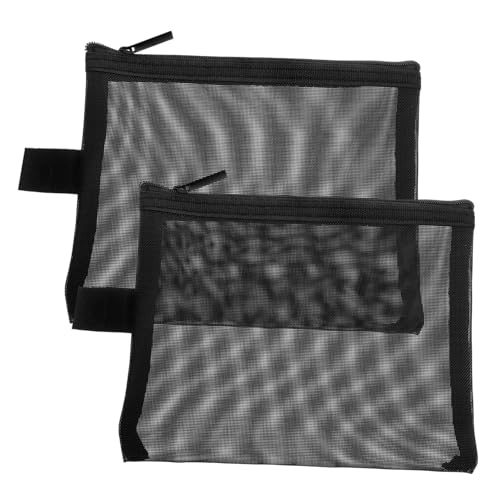 minkissy 2stücke Kosmetiktasche Transparente Nylon Make-up Taschen Kleine Aufbewahrung Für Lippenstift Toilettenartikel Robuste Waschbare Organizer Für Damen Für Reisen Alltag von minkissy