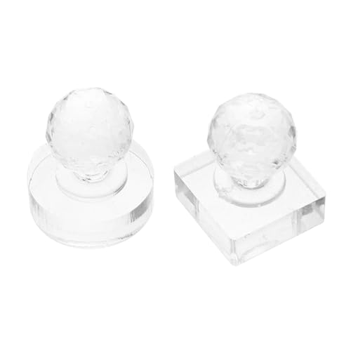 minkissy Lidschatten Puder Werkzeug 2 Stück Quadratisch Rund Lidschatten Presswerkzeug für Rouge Augenbrauen Highlighter Make Up Palette Reparatur Transparent Tragbar für Unterwegs von minkissy