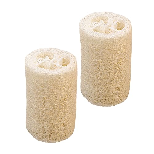 minkissy 2stücke Natürlicher Luffa-badewäscher Luffaschwamm Zum Duschen Körperreinigungswerkzeug Luffa-badetuch Für Hautreinigung von minkissy