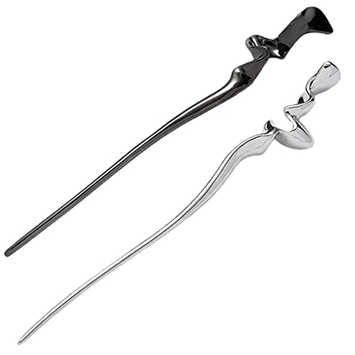 minkissy Elegante Retro-haarnadel Aus Metall 2er-set Haargabeln Für Damen Braut-haarstäbe Für Dutt Zarter Und Vintage-stil Zufällige Farbe von minkissy