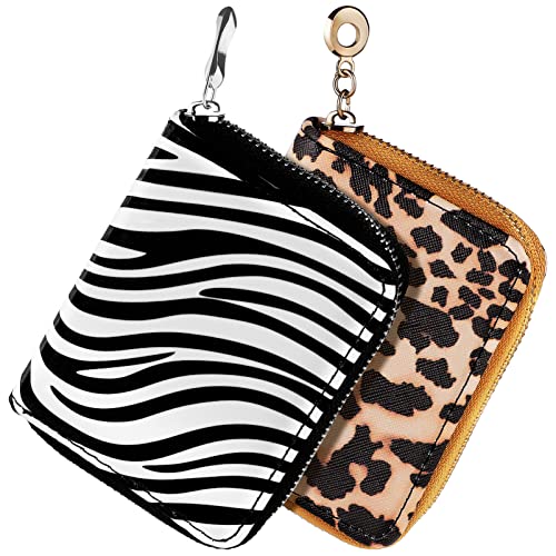 minkissy 2stücke Mini Geldbörse Mit Reißverschluss Damen Aus Kleine Brieftasche Kartenetui Tragbar Für Täglichen Gebrauch Einkauf Spaziergänge Partys von minkissy