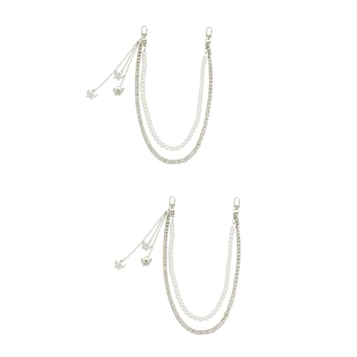 minkissy 2 Stück Multifunktionale Perlen Kette für Hosenkette für Damen Hochwertige Bauchdekoration Strandpartys Lässige Anlässe Robustes Glänzendes Langlebig Rostfrei von minkissy