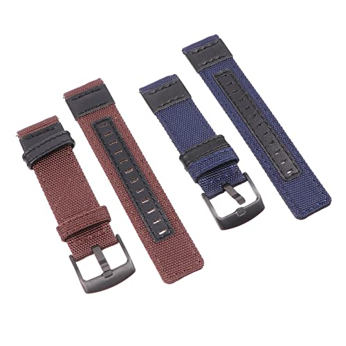minkissy 2stücke Nylon-uhrenarmbänder Und Canvas-uhrenarmbänder Kompatibel Mit Galaxy Watch Ersatz-armbänder Für Smartwatch Geeignet Für Freizeit Und Business von minkissy