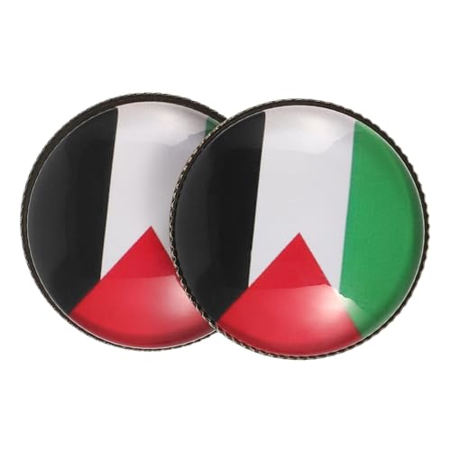 minkissy 2 Stück Palästina Flaggen Anstecknadel Kupfer Metall Reversbrosche für Männer Hemd Jacke Hut Zubehör Dekorativ Langlebig von minkissy