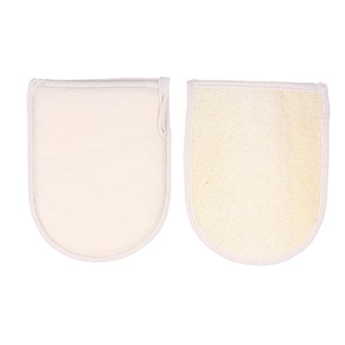 minkissy 2stücke Exfoliating Handschuhe Aus Natur-luffa Für Sanfte Hautreinigung Und Entfernung Abgestorbener Hautzellen Für Männer Und Frauen Vielseitig Einsetzbar Für Körperpflege von minkissy