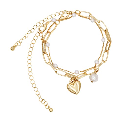 minkissy 2 Stück Perlenarmbänder für Frauen Verstellbare Wasserdichte Schmuckstücke für zu Feiertagen Besonderen Anlässen von minkissy