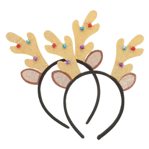 minkissy 2stücke Rentier Geweih Stirnband Für Weihnachten Haarband Mit Geweih-design Weiches Material Für Kostümpartys Und Weihnachts-feiern von minkissy