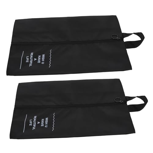 minkissy 2 Stück Reise Schuhbeutel Polyester mit Reißverschluss Tragbare Schuhtaschen für Herren Organizer für Schuhe für Reisen und Zuhause von minkissy