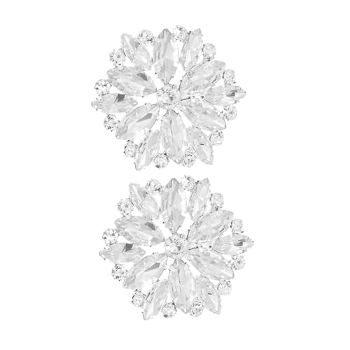 minkissy 2 Stück Rhinestone Schuhclips Set Abnehmbare Schuhschnallen für Damen Dekorative Accessoires für Hochzeiten und Partys Komfortabel und Langlebig von minkissy