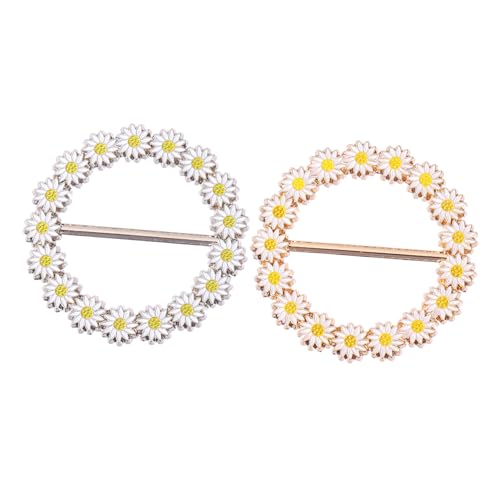 minkissy 2 Stück Schal Dekor Schnalle Antik Stil Metall Kleiderschnalle Gold Silber Für Damen Vielseitige Verwendung von minkissy