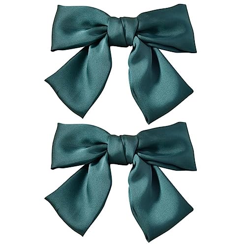 2st Schleife Haarnadel Party Haarspange Bowknot-haarschleifen Kinderbögen Riesige Bogenspangen Schleifenhaarspangen Bowknot-haarschmuck Mädchen Langer Bogen Krawatte Die Seide von minkissy