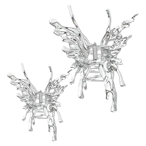 minkissy 2stücke Schmetterling Haarklammern Für Damen Mädchen Haar Zubehör Party Hochzeit Geburtstag Zeremonie Alltag Fein Kurz Haar Styling Accessoire von minkissy