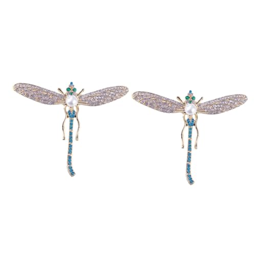 minkissy 2 Stück Schmetterlingsbrosche für Damen mit Perlen Anstecknadel für Kleidung Schals Taschen Hüte Stilvolles Accessoire für Besondere Anlässe von minkissy