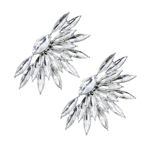 minkissy 2 Stück Schuhspangen mit Funkelnden Glasrhinestones Schuhbrosche für Damen High Heels Vielseitige Schuhdekoration für Pumps und Festliche Anlässe Dezente für Natürlichen Look von minkissy