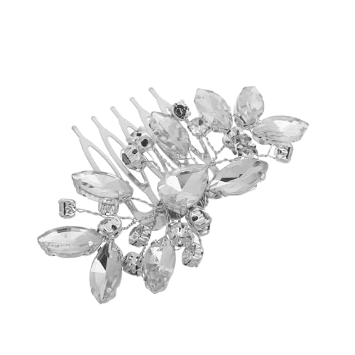 minkissy 2 Stück Silberne Braut Haarkämme mit Funkelnden Strasssteinen Dekorative Seitenkämme für Hochzeit Vielseitiger Brautschmuck für Frauen und Mädchen Accessoire für Hochzeitsfeier und von minkissy