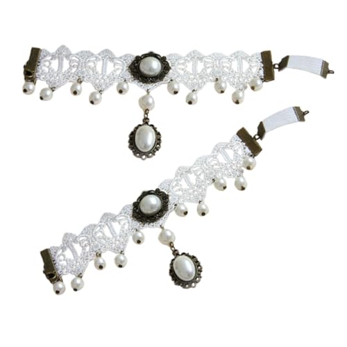 minkissy 2 Stück Spitzenarmring Armreifen Armstulpen aus weißer Spitze Spitzenhandgelenk Band Perlen Braut- Spitzenarmärmel Abnehmbare Ärmel für Brautkleider Bronzelegierung minkissy 2 Stück Spitzenarmring Armreifen Armstulpen aus weißer Spitze Spitzenhandgelenk Band Perlen Braut- Spitzenarmärmel Abnehmbare Ärmel für Brautkleider Bronzelegierung von minkissy