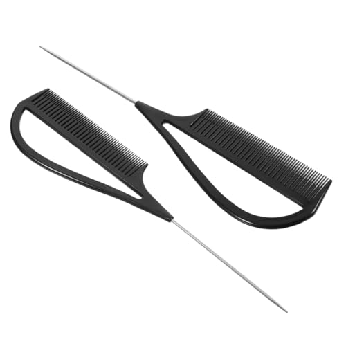 minkissy 2 Stück Stielkämme Mit Stahlnadelspitze Tragbare Haarstyling Und Färbekämme Für Frauen Langlebiges Material Leicht Für Flechten Und Toupieren von minkissy