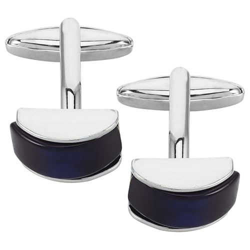 minkissy 2 Stück Stilvolle Herren Manschettenknöpfe Für Hemden Dekorative Manschettenknöpfe Für Kleidung – Hemd Ohrstecker Schmuck Für Jubiläums Business Party Kleidung von minkissy