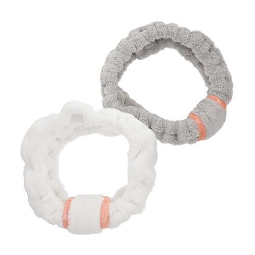 minkissy 2er-pack Coral Fleece-stirnband Zum Waschen Des Gesichts Hautpflege Kopfschmuck Haarband Für 2 Stück von minkissy
