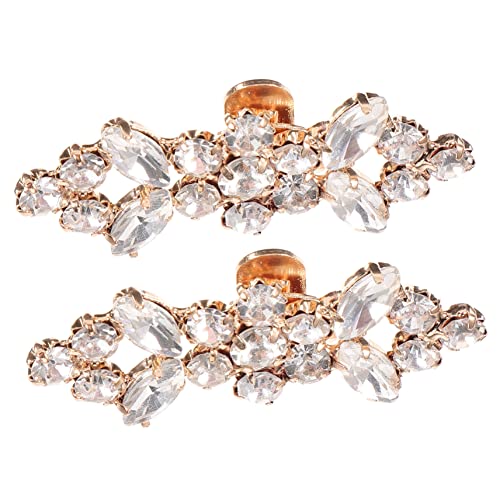 minkissy 2 Stück Strass Schuhclips Glänzende Schuhschmuck Dekorationen für Damen Abnehmbar Langlebig Vielseitig Einsetzbar für Hochzeit Party Bälle Passend für High Heels Sandalen Stiefel von minkissy