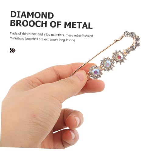 minkissy 2 Stück Strassbroschen Metall Anstecknadeln mit Glitzernden Kristallen Dekorative Corsage für Party Hochzeit Mantel Pullover und Blazer Langlebig und Vielseitig von minkissy