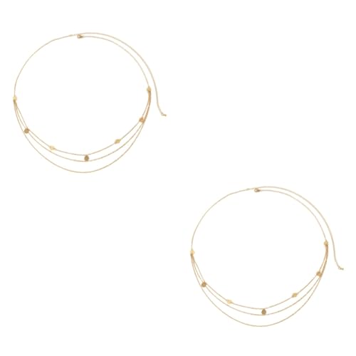 minkissy 2 Stück Taillenkette für Frauen Verstellbare Körperkette für Bikini Besondere Anlässe Eleganter Schmuck für Partys Festivals Nachtclubs Strahlendes Accessoire von minkissy