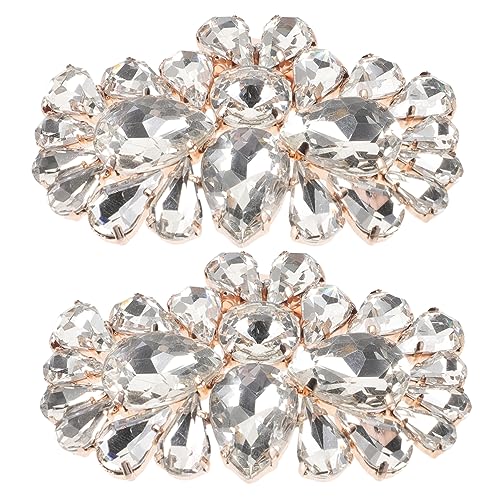 minkissy 2 Stück Teiliges Abnehmbare Schuhclips mit Schuhschmuck Dekoration für Pumps und High Heels Einfache Anwendung Langlebige mit Funkelnden Strasssteinen für Hochzeit und Besondere von minkissy