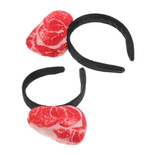 minkissy 2 Stück Teiliges Fleisch Stirnband Cosplay Haarreif Lustiges Fake Food Party Kopfschmuck Foto Requisiten Leichtes Bequemes Kostüm Zubehör für Verkleidung und Festival von minkissy