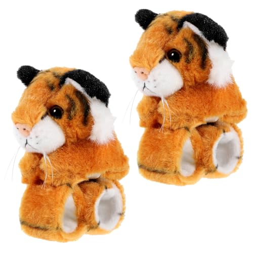 minkissy 2 Stück Teiliges Plüsch Slap Armband Kinderparty Dschungel Tiermotiv Knickarmband und Sicher für von minkissy