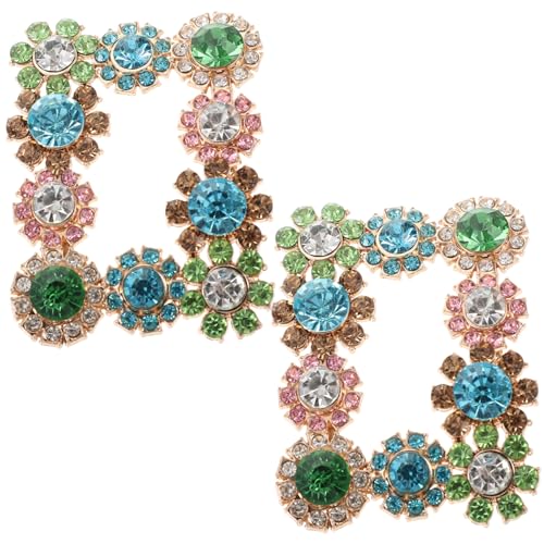 minkissy 2 Stück Teiliges Schuhschmuck Leichte Glänzende Strass Schuhelemente mit Blumenmotiv Einfache Anbringung Abnehmbare Schuhclips für Hochzeit Party Alltag Geschenkidee für Damen von minkissy