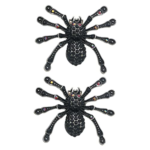 minkissy 2 Stück Teiliges Schwarze Strass Spider Schuhclips Damen Schuhaccessoires Dekorative Charms für Pumps Absätze Hochzeit Party von minkissy