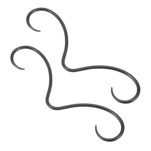 minkissy 2 Stück Teiliges Septum Nasenring für Herren Trendiges Mustache Design Schwarze Piercing Schmuck Modisches Einzigartiges Accessoire für Halloween und Weihnachten von minkissy