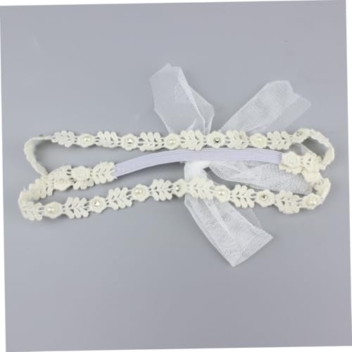 minkissy 2 Stück Teiliges aus Langlebiger Baumwolle mit Zarter Spitzenblüte Weiche Weiße Kopfbedeckung für Mädchen Geeignet als Foto haarschmuck und Party accessoire Zufällige Farbe von minkissy