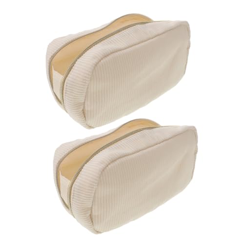 minkissy 2stücke Teiliges Corduroy Kosmetiktaschen Reisen Große Kapazität Und Vielseitig Für Make-up Toilettenartikel Und Schmuck Für Frauen von minkissy