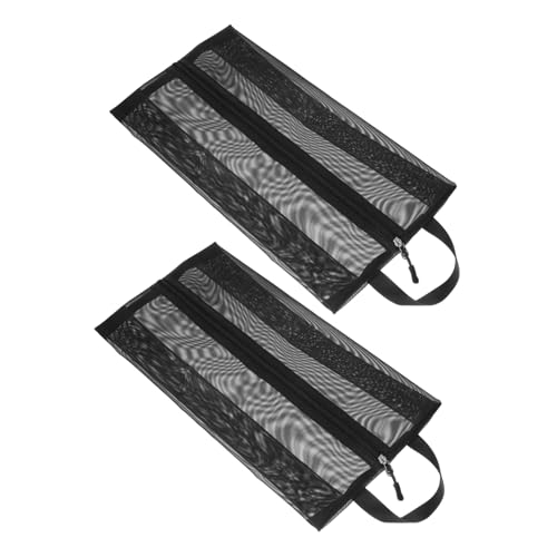 minkissy 2 Stück Tragbare Schuhtaschen Aus Netzstoff Für Reisen Leicht Und Atmungsaktiv Schuh Organizer Mit Tragegriff Für Männer Und Frauen Für Koffer Und Rucksack von minkissy