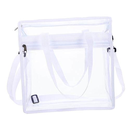 minkissy 2st Transparente PVC-Tasche Bequeme Klare Geldbörsen Transparente Multifunktionstasche Umhängetasche Für Damen Klare Umhängetasche Weiß Kreuzen Tasche Für Make-up-Pinsel Arbeit von minkissy